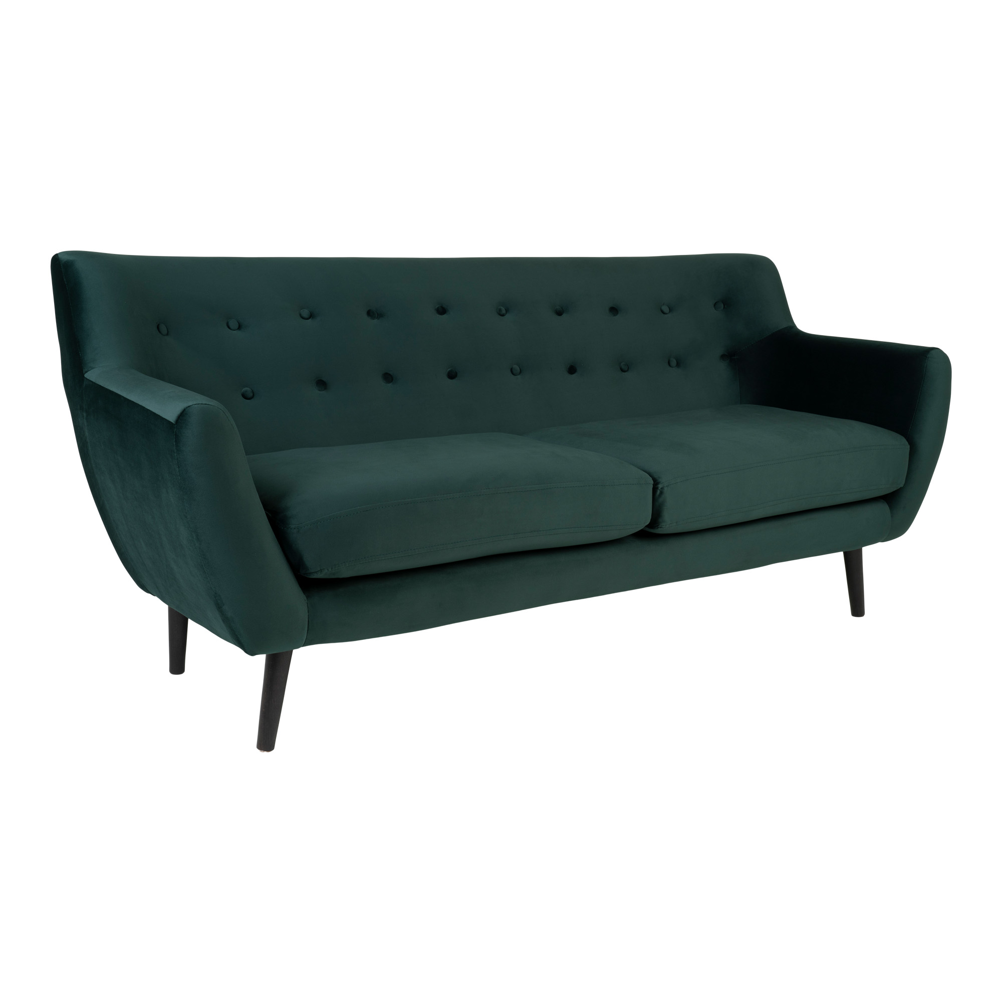 3 Sitzer Samt-Sofa - Monte, dunkelgrün