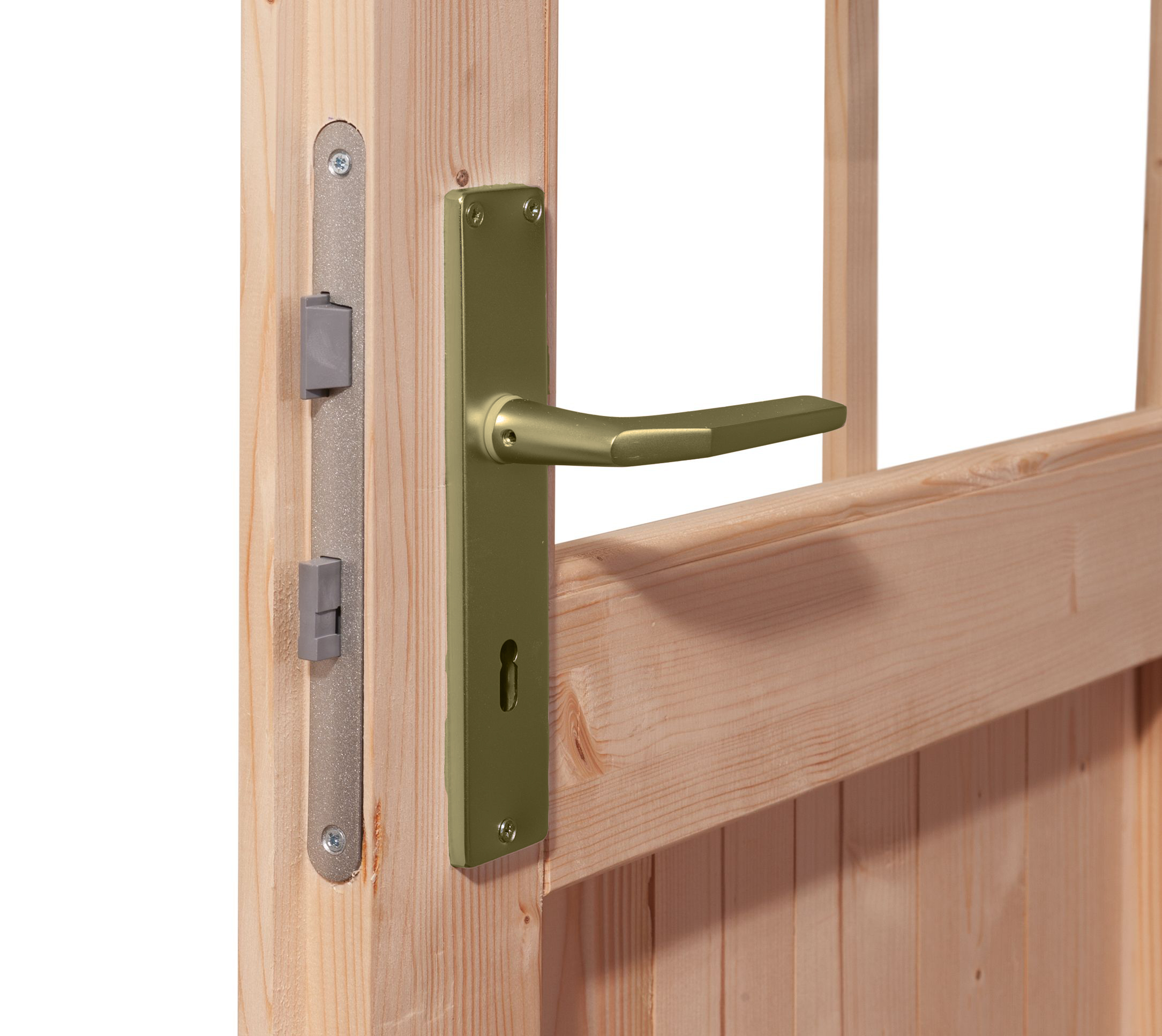 Anlehnhaus Bomlitz 2 - 238x181 cm, 19 mm Holz terragrau, Karibu
