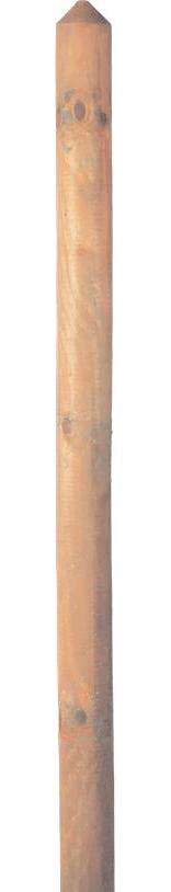 T&J Zaunlatte kdi braun Ø 5,5 cm gefräst, gespitzt