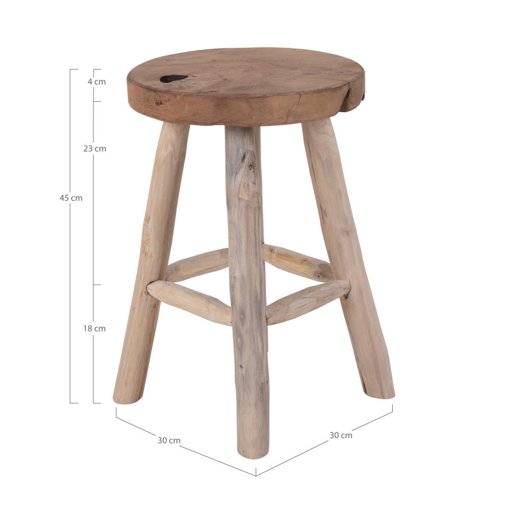 Teakholz Hocker - Badia