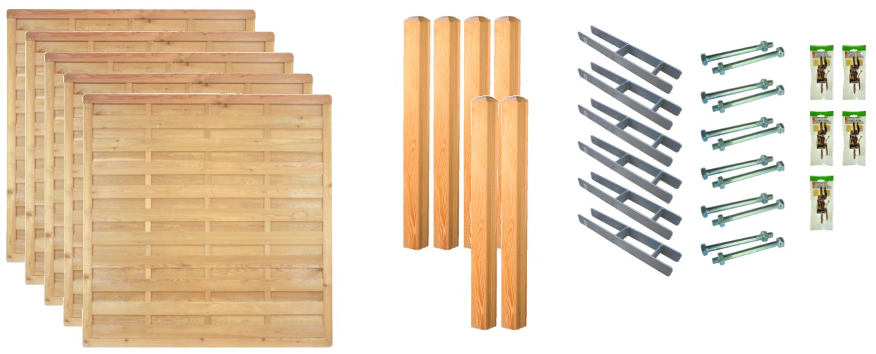 Zaunbundle ATLANTA (Avantgarde), Dichtzaun-Komplettset