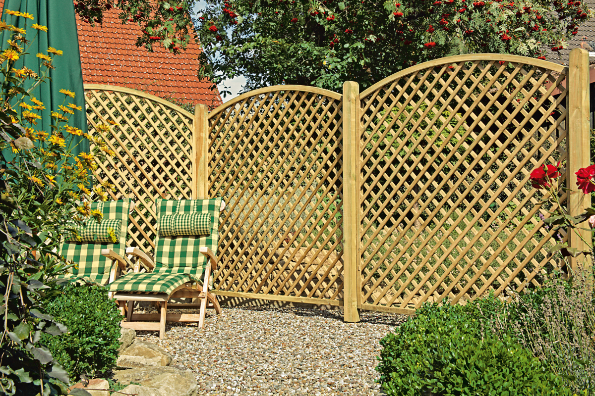 Bogen-Rankzaun Kiefer/Fichte kdi grün