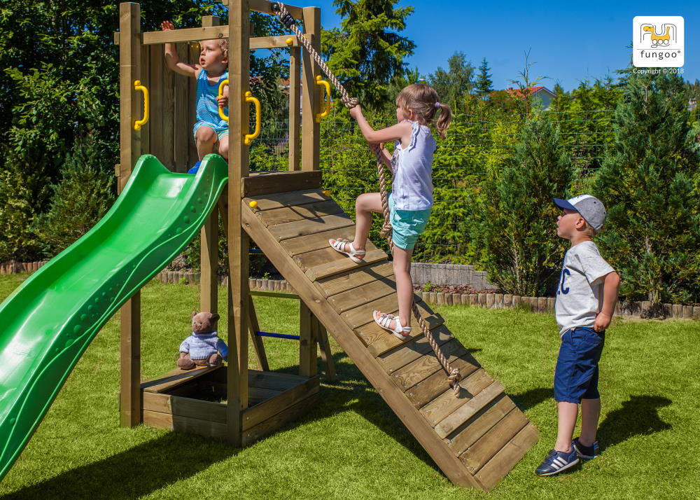 Fungoo Gartenspielplatz FUNNY 3 mit Rampe und Sandkasten, kdi