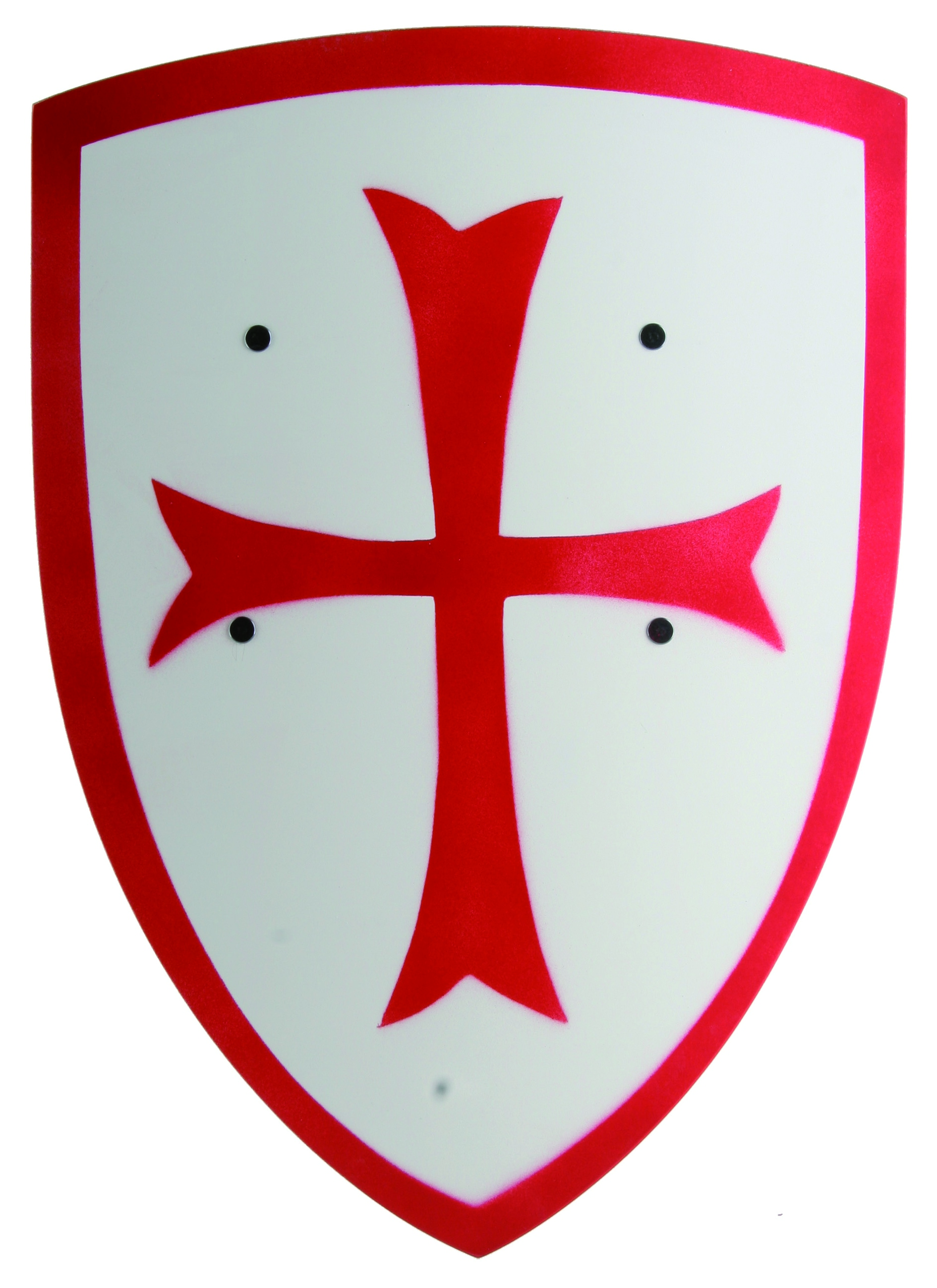 Schild groß,  Kreuzritter weiß/rot
