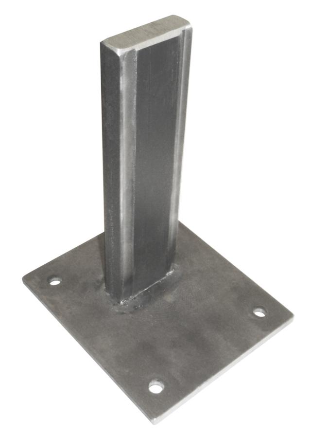 Pfostenträger für T&J Steckzaun-Serien, Stahl verzinkt, zum Aufschrauben 