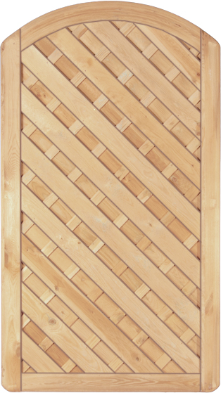 MAXI-DIAGONAL BOGEN Lamellenzaun-Tor Set 100x180/160 cm Kiefer/Fichte kdi