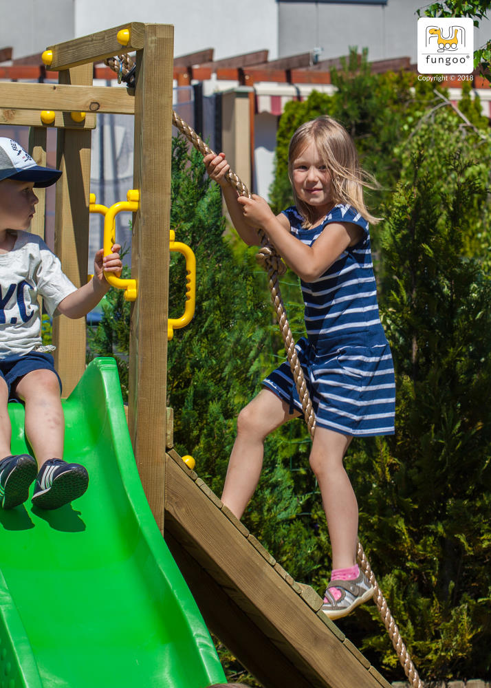 Fungoo Gartenspielplatz FUNNY 3 mit Rampe und Sandkasten, kdi