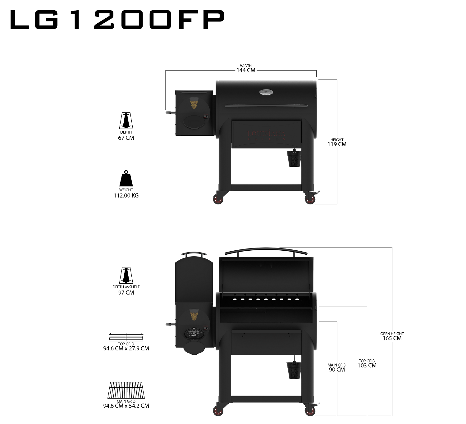 Louisiana Grills Founders Premier 1200 Founders Series, Pellet-Grill