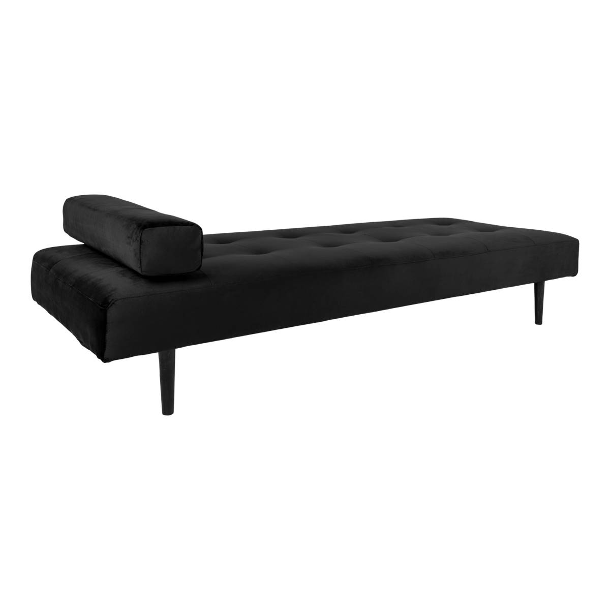 Samt-Daybed - Capri, schwarz