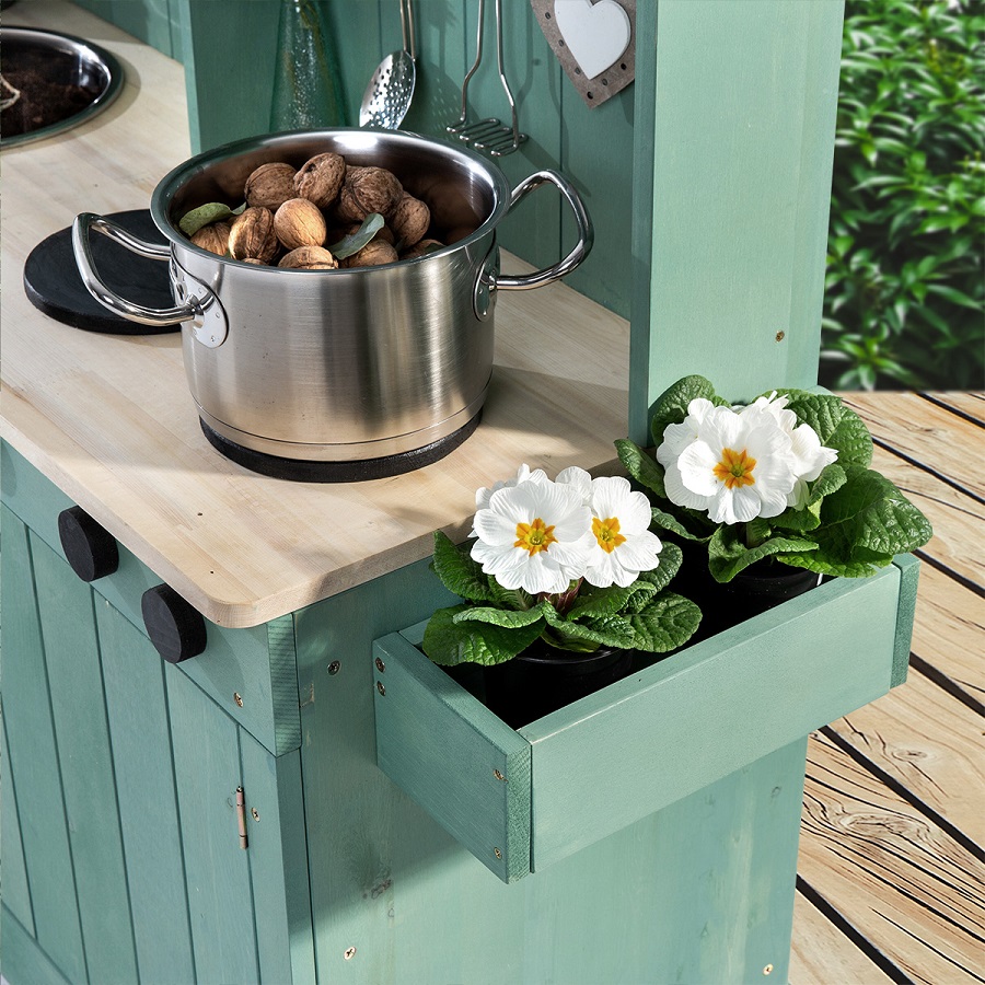 MUDDY BUDDY®  Holz-Matschküche Explorer salbeigrün