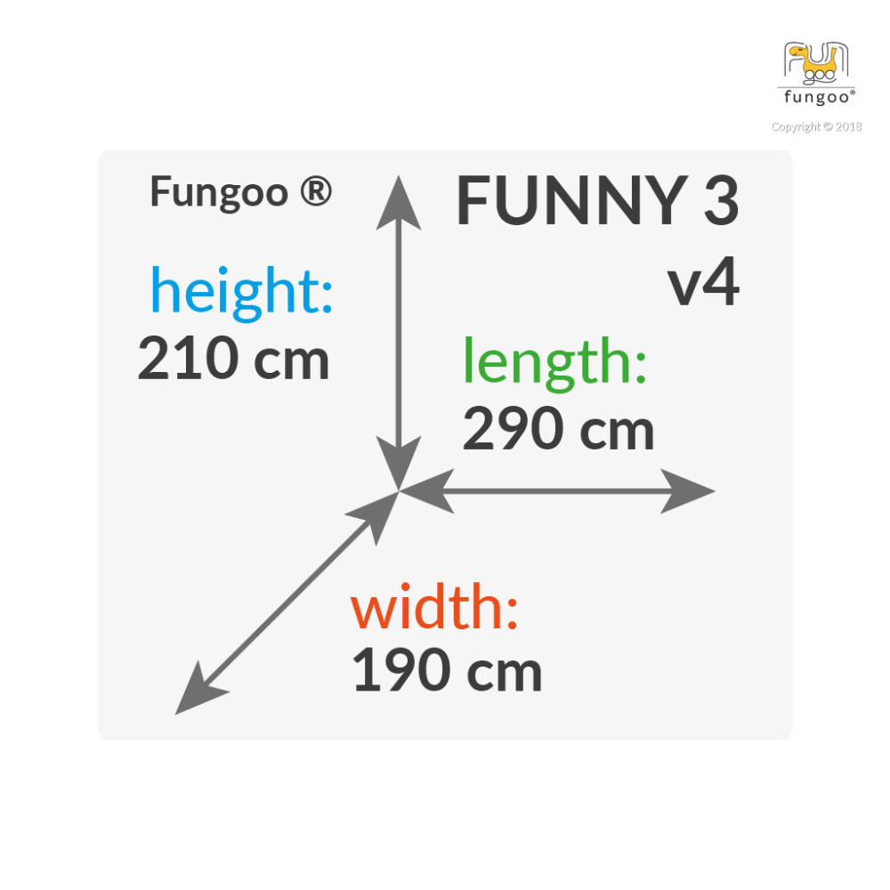 Fungoo Gartenspielplatz FUNNY 3 mit Rampe und Sandkasten, kdi