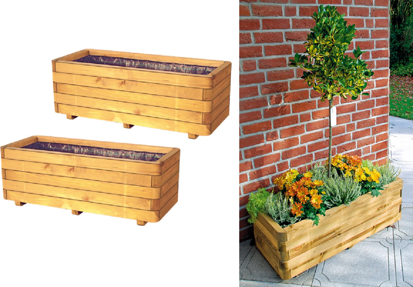 Blumenkübel-Bundle INDEPENDENCE 1 - 2 Pflanzkästen im Set