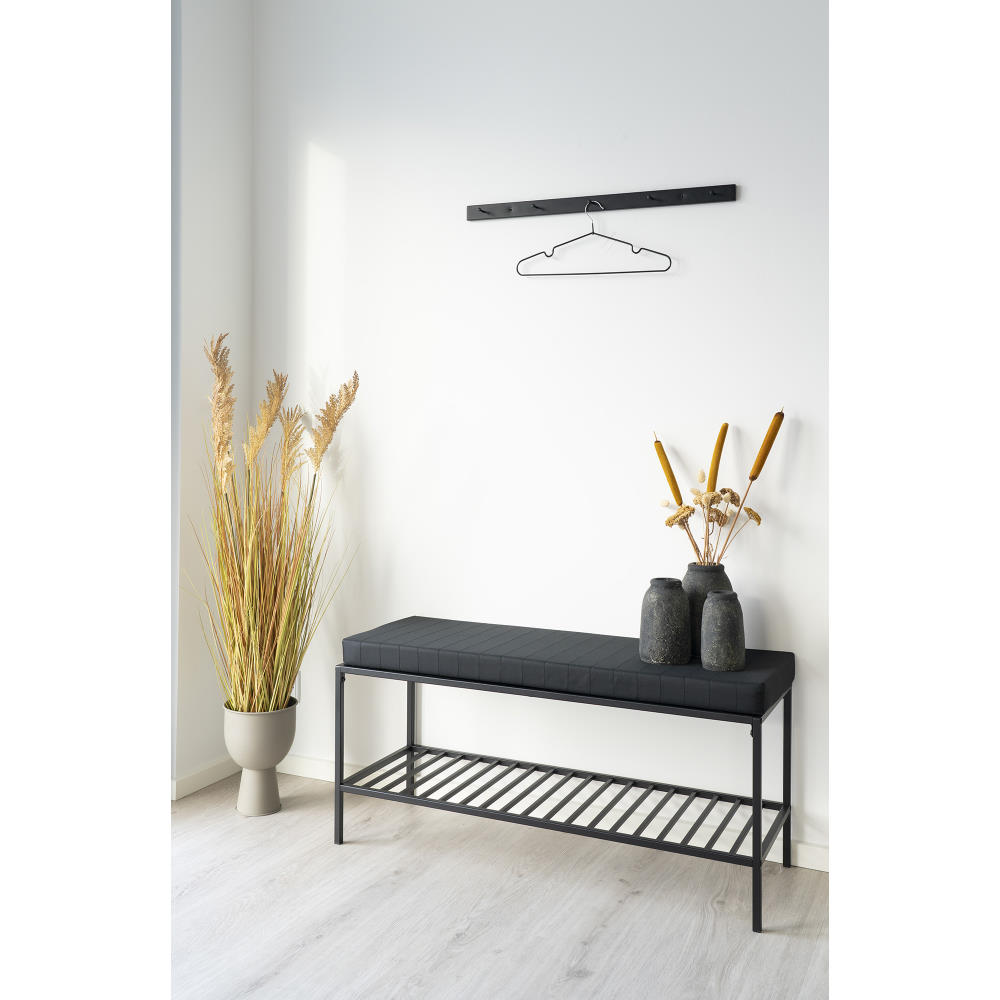 Wandgarderobe mit 5 Haken - Vita, schwarz