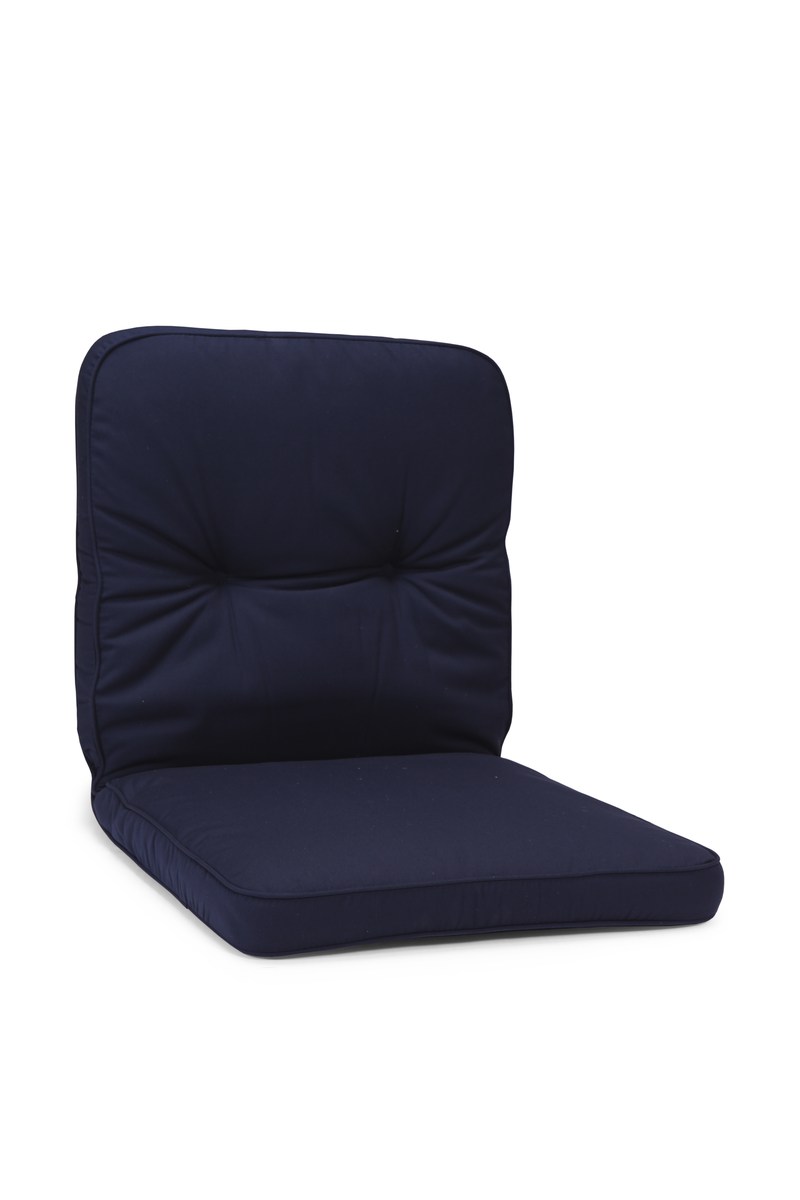 Milano 97 Sesselauflage Sitz/Rücken 50x96x8 cm kastengenäht, dunkelblau (Dralon)