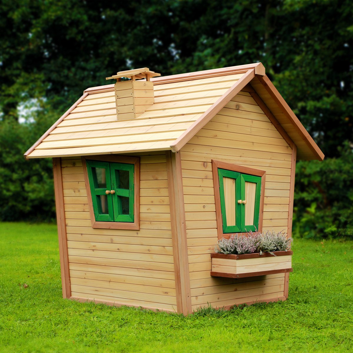 Kinderspielhaus Alice im Hexenhaus-Stil, braun/grün