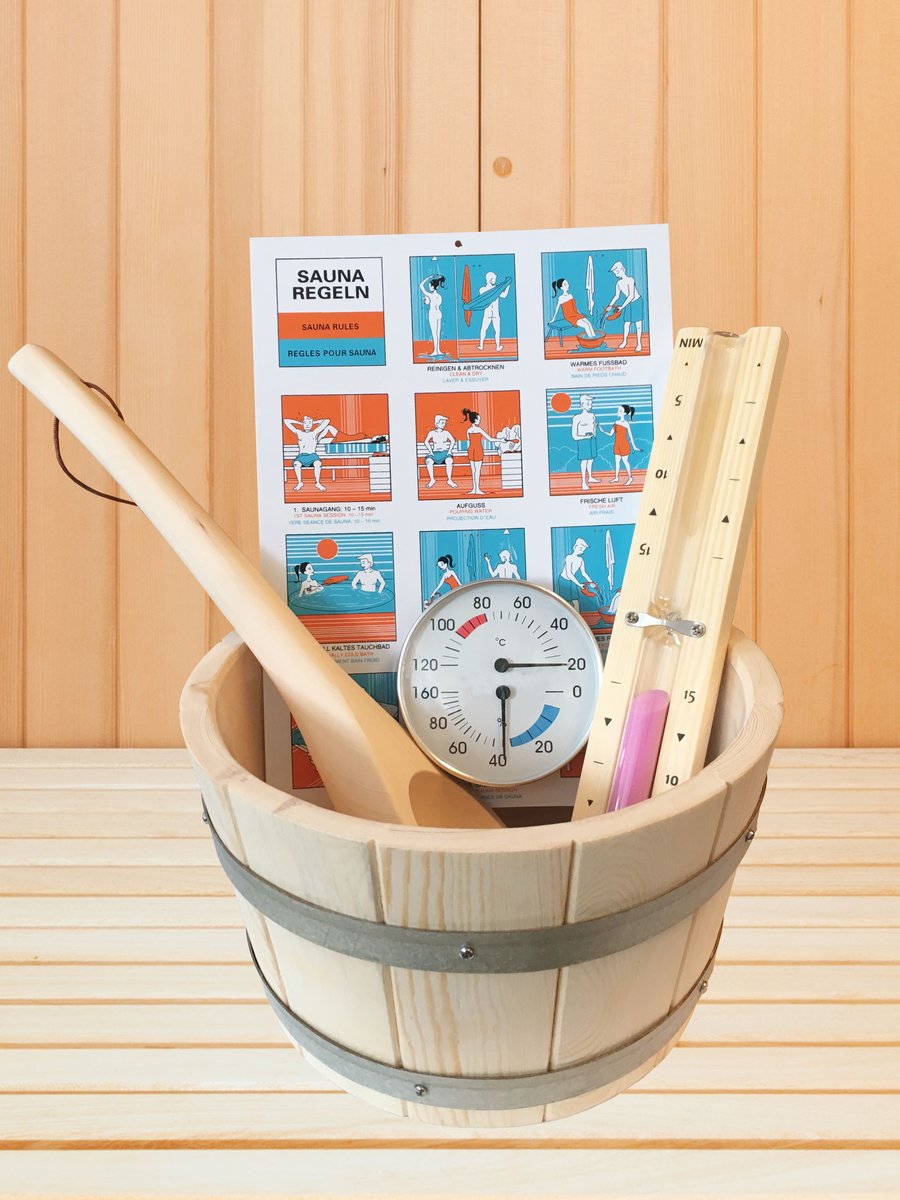 Sauna-Zubehörpaket "Classic" von Karibu, 6-teiliges Zubehörset