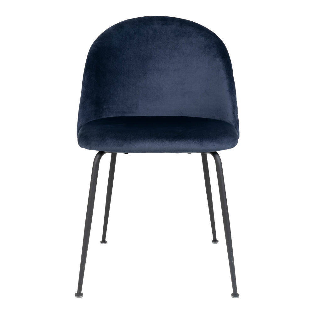 Esszimmerstuhl Samt - Genf, blau/schwarz