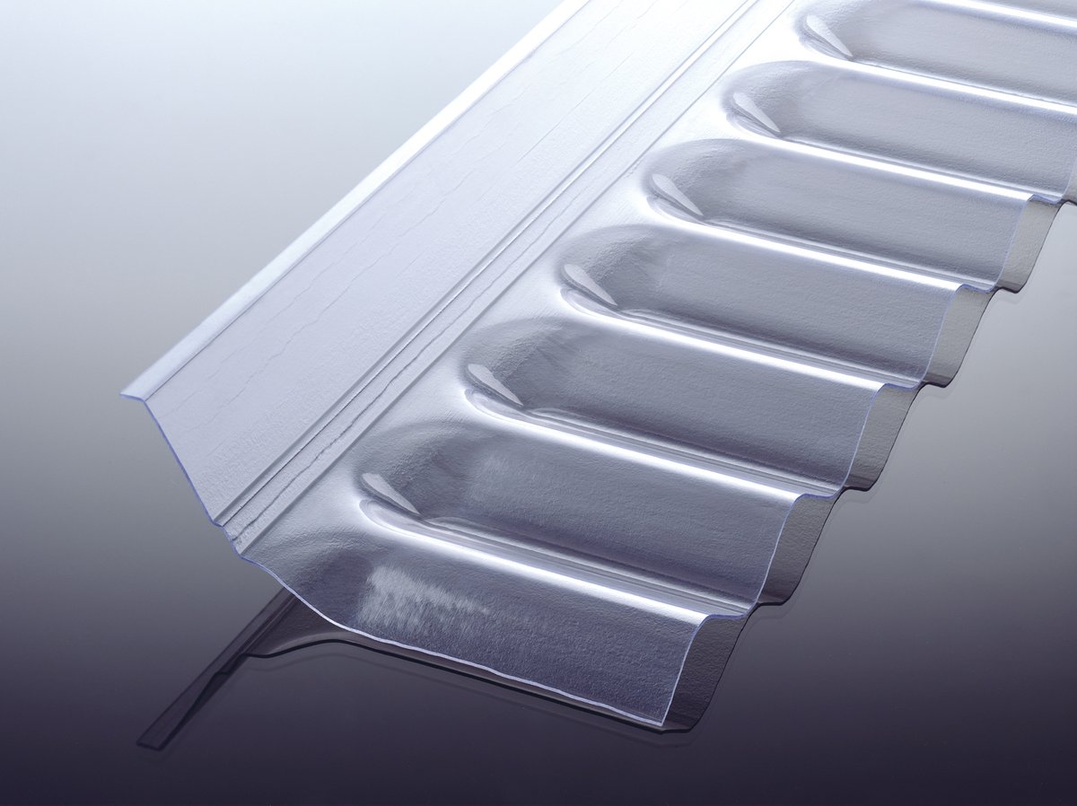 Novaklar S 76/18 Wandanschluss runde Welle, 1030x150x60 mm, PVC glasklar