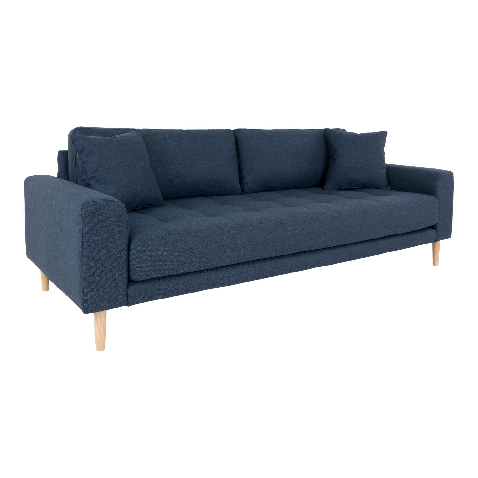 3 Sitzer Sofa - Lido, dunkelblau mit 2 Kissen