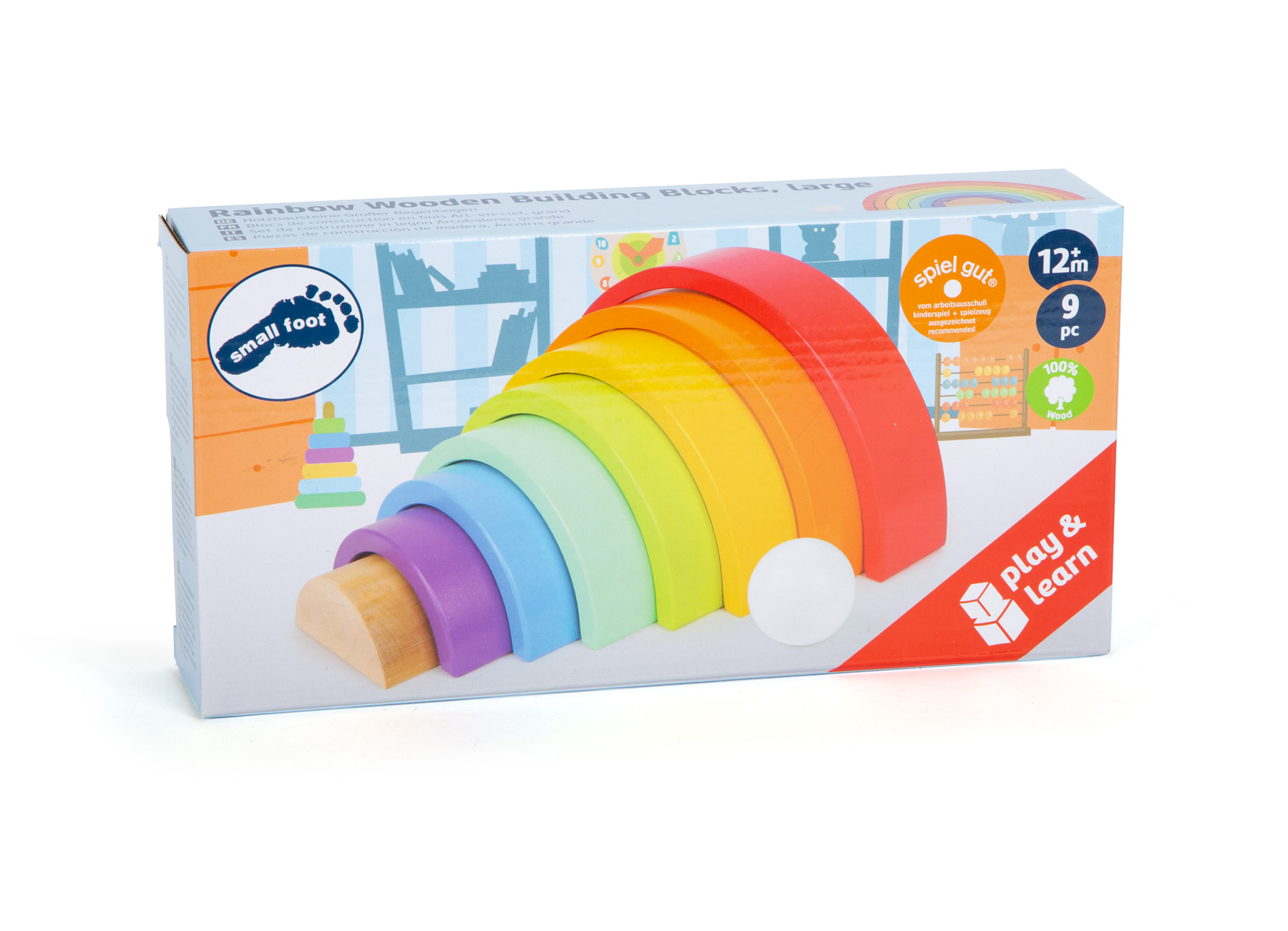 Holzbausteine Großer Regenbogen, Motorikspielzeug