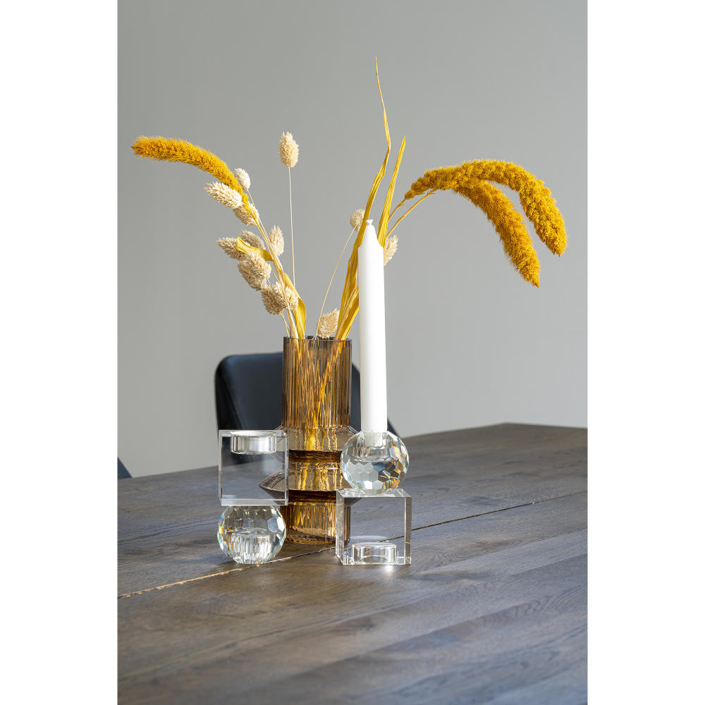 Blumenvase - Zaro, bernsteinfarbe
