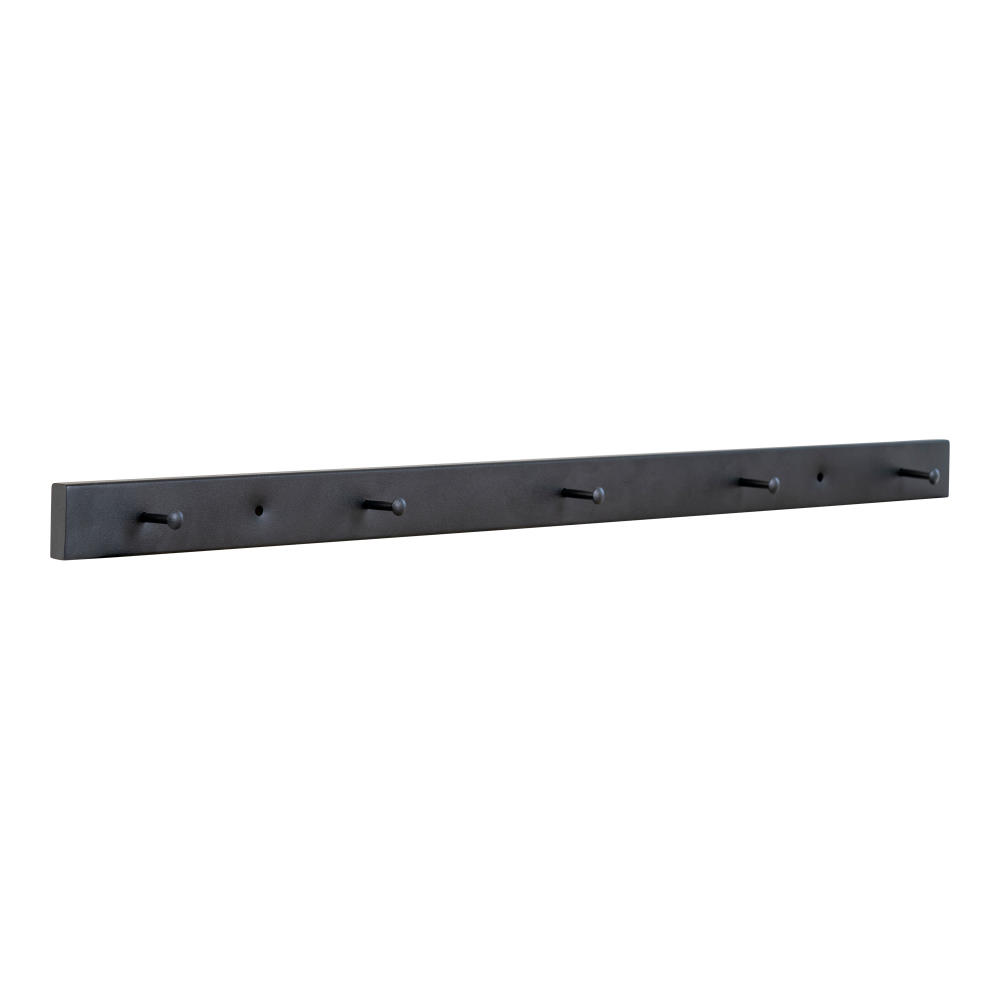 Wandgarderobe mit 5 Haken - Vita, schwarz