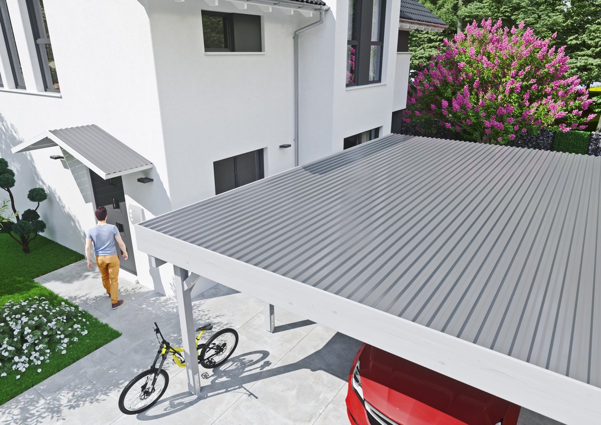 Wellplatte SUNOPAK® Spundwand K 76/18, 1115x2000 mm, Polycarbonat grau