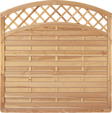 AVANTGARDE Sichtschutzelement mit Oberbogen, mit Rankgitter - B 180 x H 180/160 cm