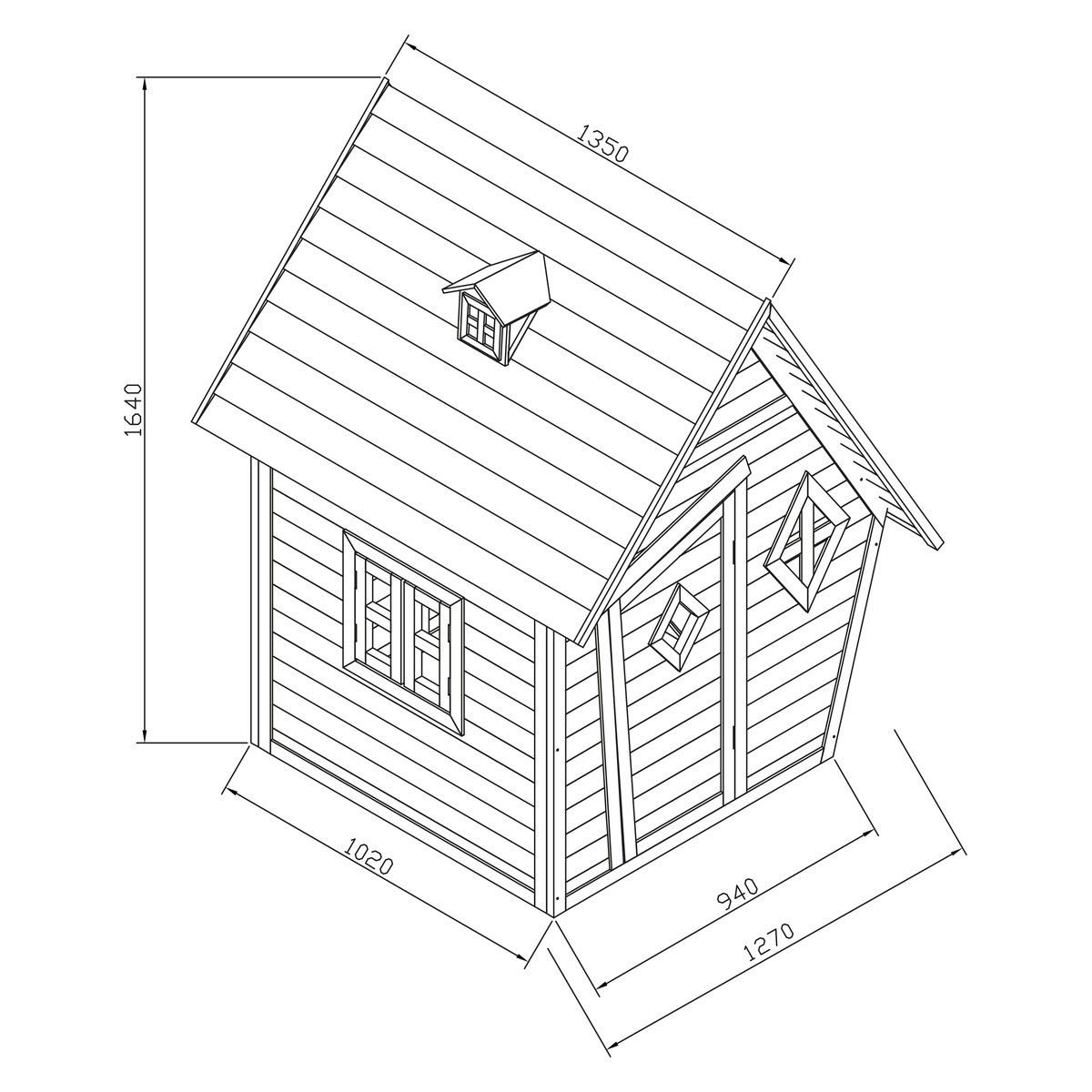 Kinderspielhaus Cabin von AXI, FSC-Holz