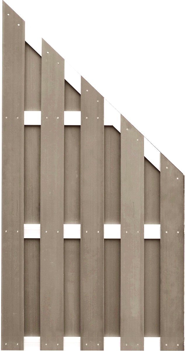 Zaunbundle JERSEY 1 (Jinan) WPC braun 5,75x1,80 m Sichtschutz mit Alu-Riegeln