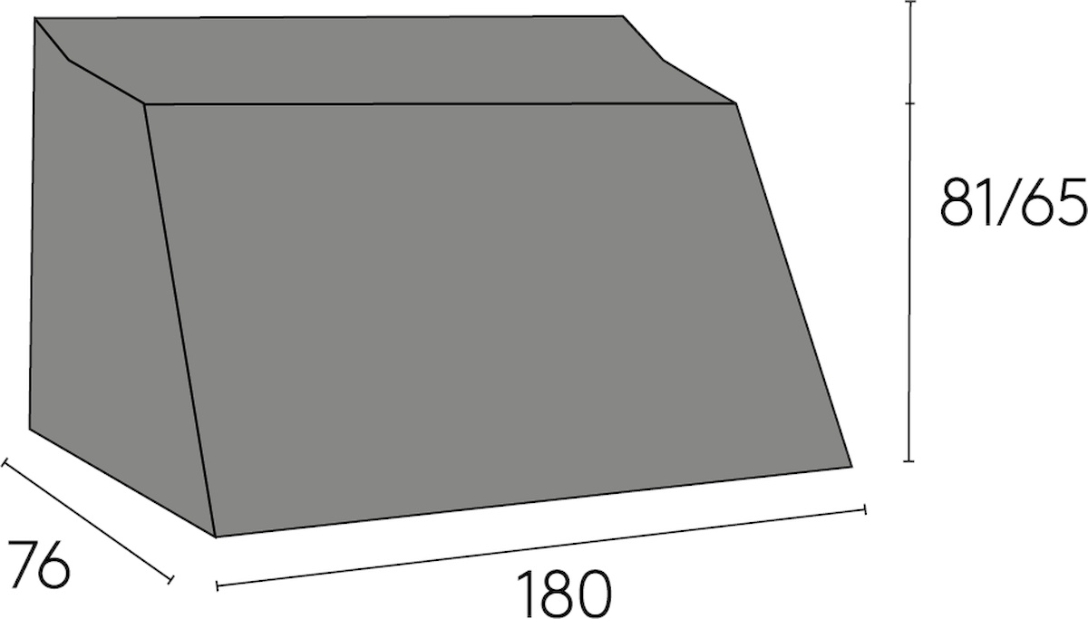 Schutzhülle grau 180x76x81/65 cm für Stoltö Loungesofa und andere