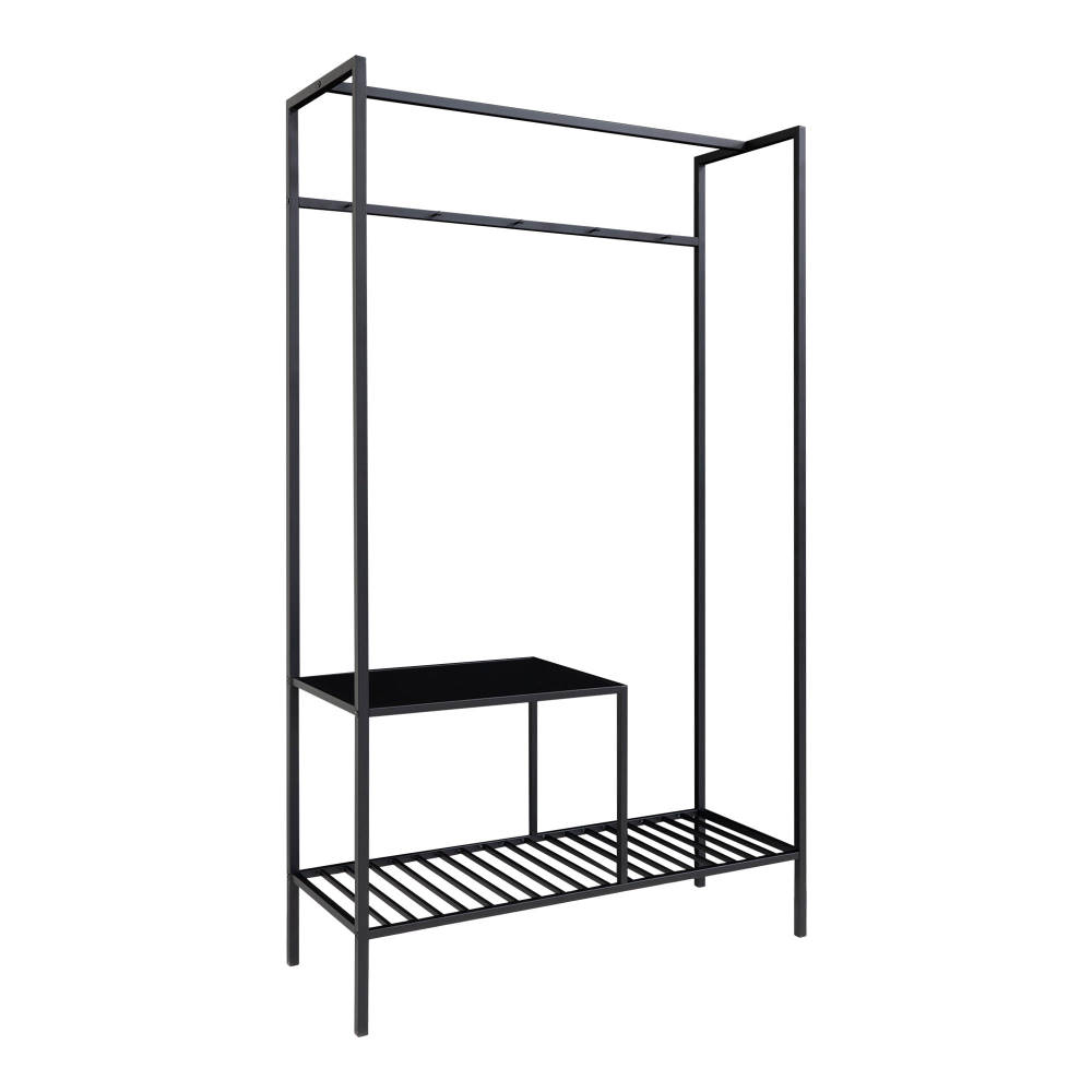 Garderobe - Vita, schwarz 38x100x170 cm