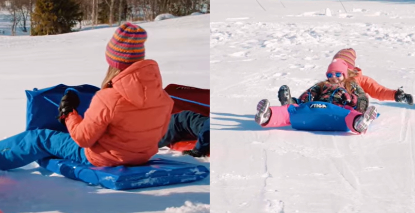 SNOW FLYER JR blue edition - Schlitten - Matte