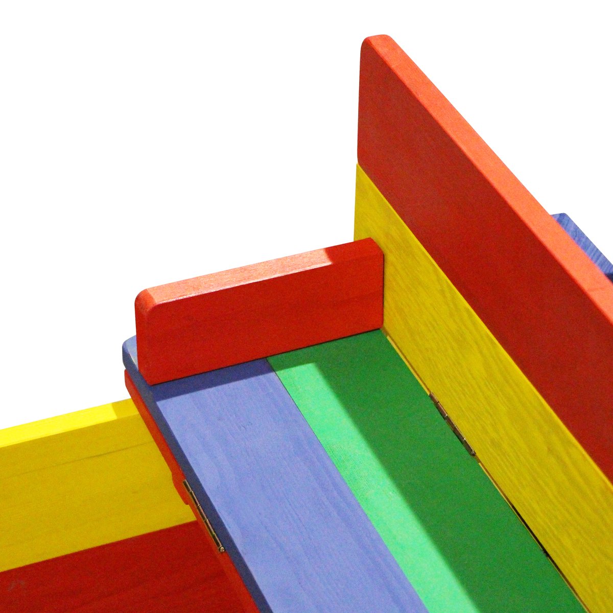 AXI Sandkasten Ella mit Bänken / Abdeckung, Regenbogen 100x95x20 cm