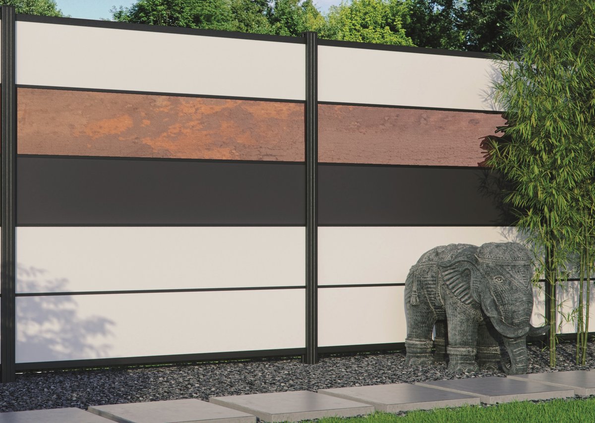 FARÖ HPL-Zaunlamelle WEIß 6 x 344 x 1792 mm
