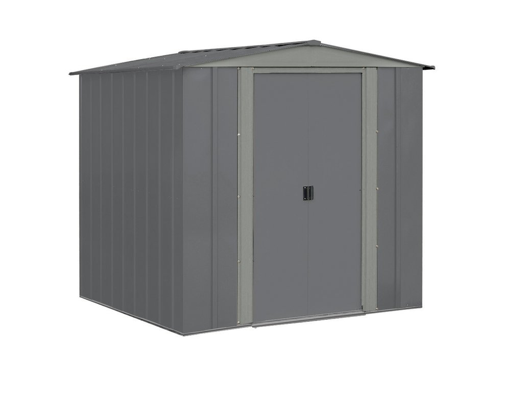 Metallgerätehaus Düsseldorf EN65G, schiefer/graphit 194 x 151 cm