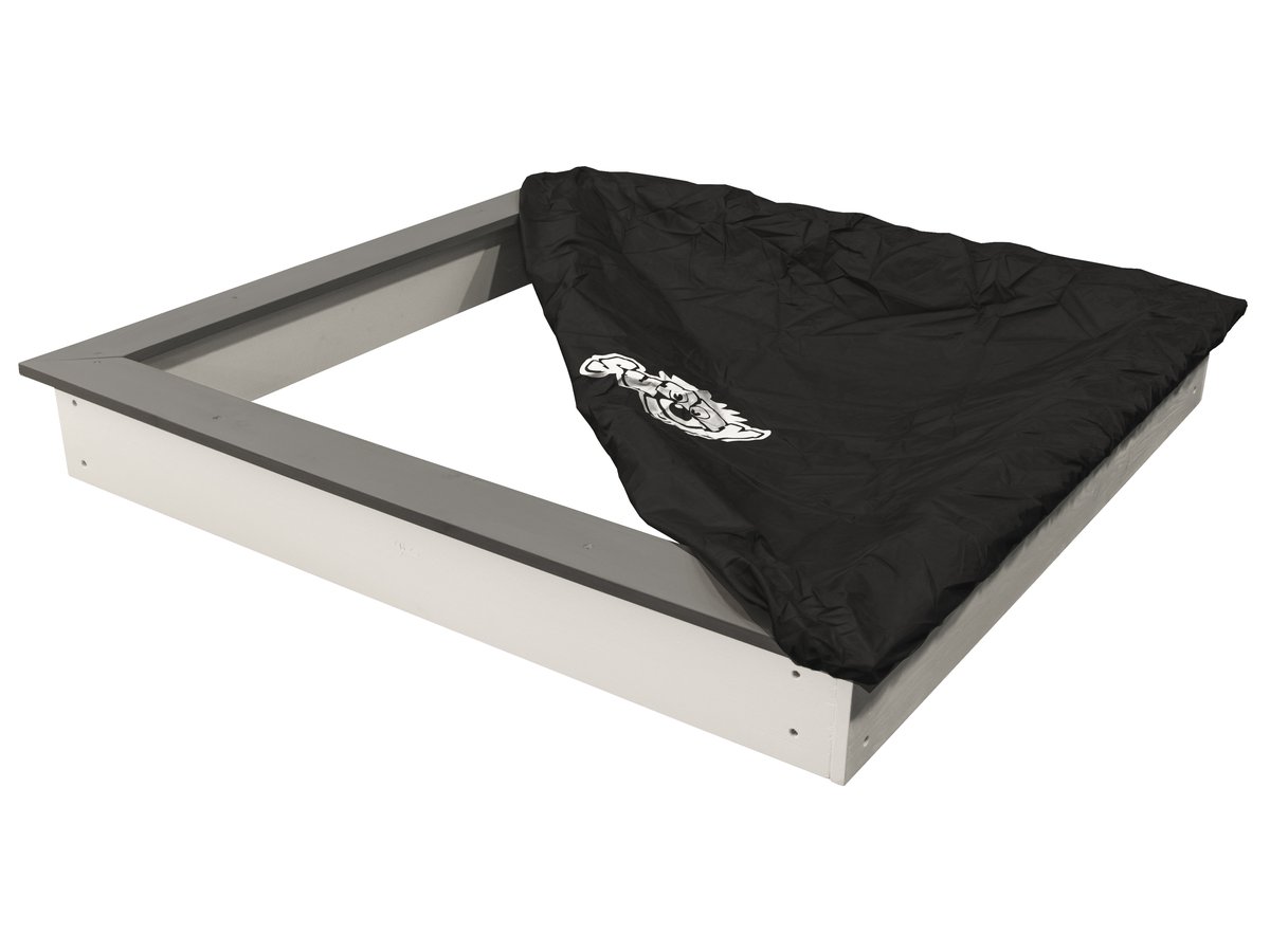 Sandkasten Sandy 127x127 cm grau/weiß