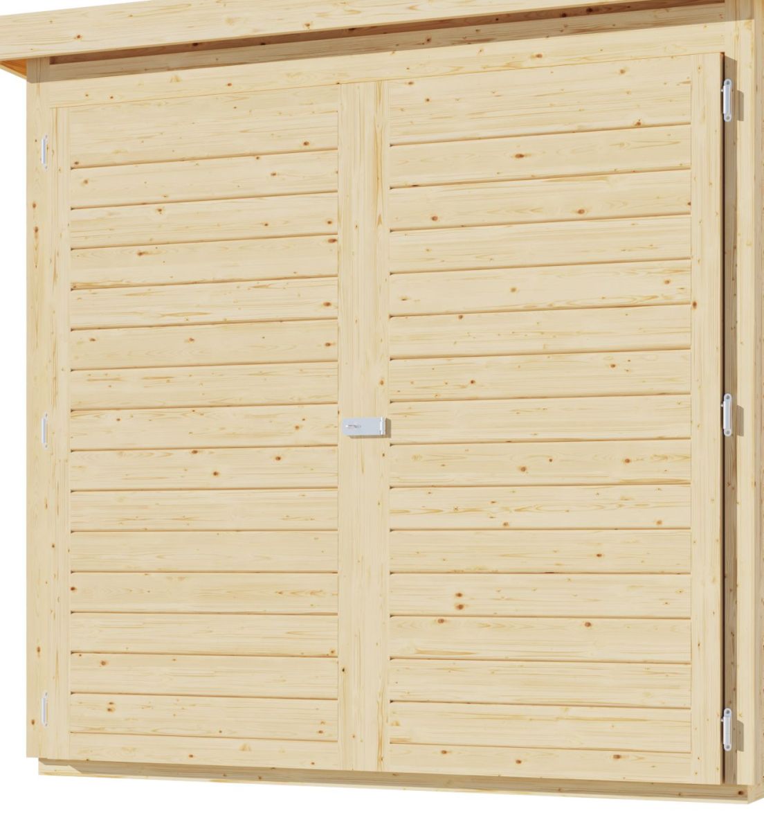 Fahrradgarage 163x163 cm, 19 mm Holz naturbelassen, Karibu