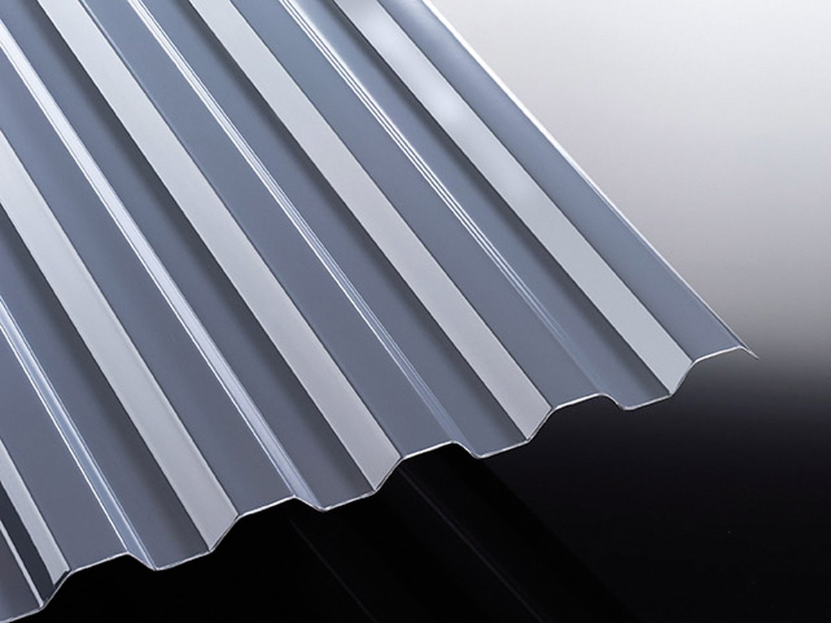 Wellplatte SUNOPAK® Spundwand K 76/18, 1115x2000 mm, Polycarbonat grau