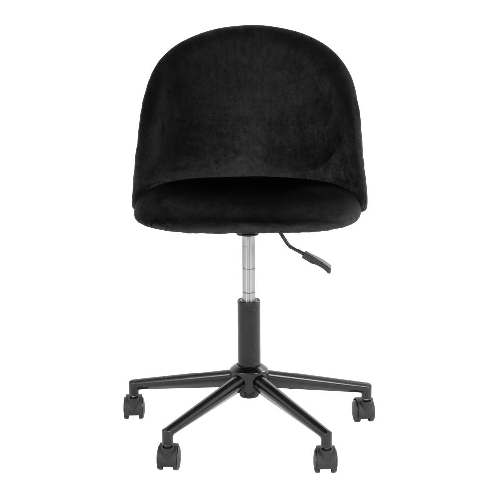 Bürostuhl Samt mit Rollen - Genf, schwarz