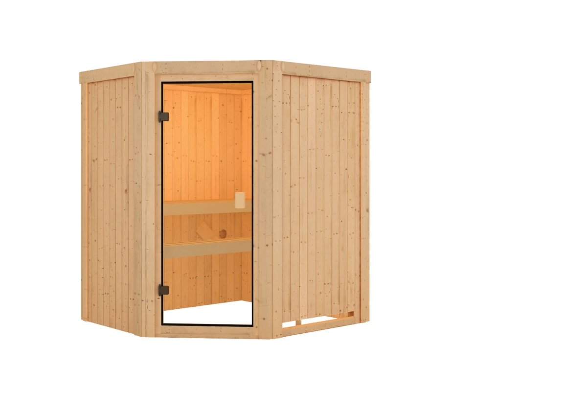 Karibu Sauna Faurin - 170 x 151 cm, 68 mm WOODfeeling, ohne Ofen