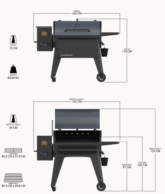Pit Boss 1150G Navigator Multi-Grill, Holzpelletgrill