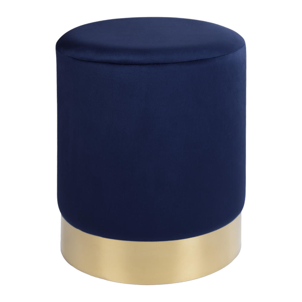 Pouf Samt-Hocker - Gamby, dunkelblau