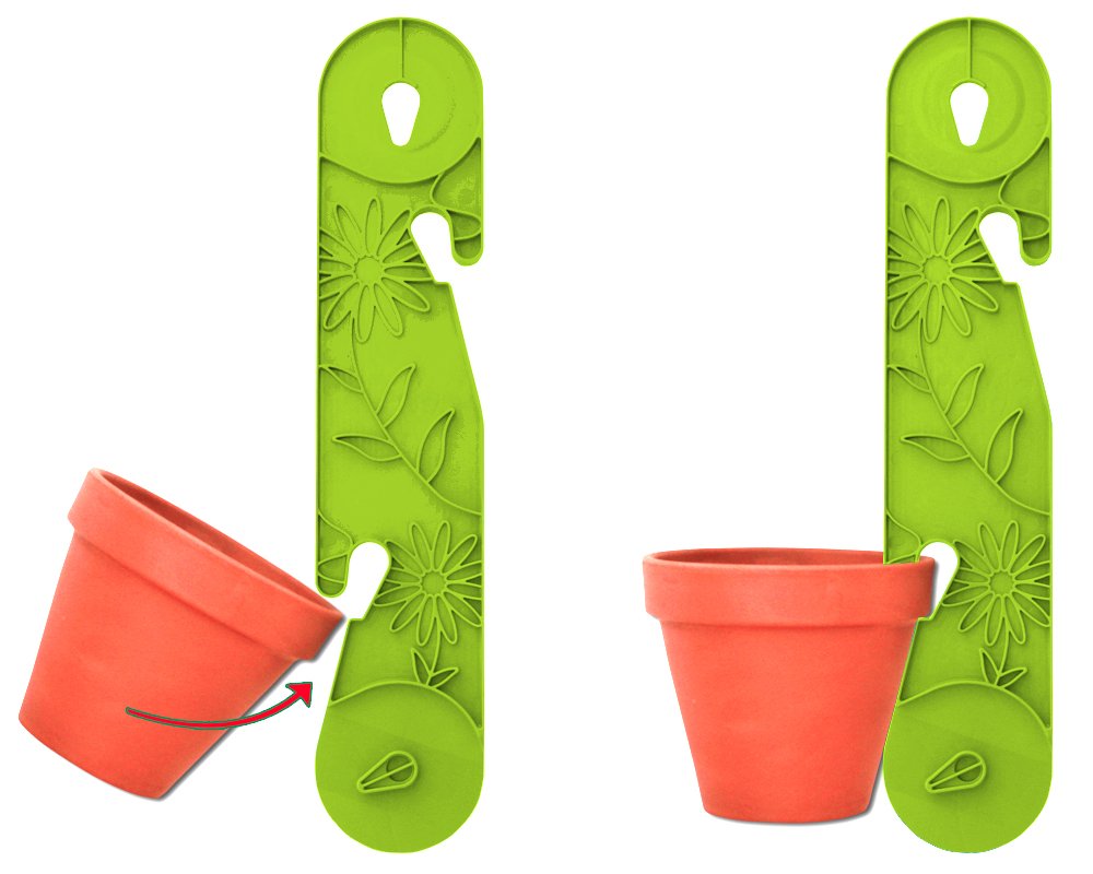 Blumenampel "Kiwi", Kunststoff (ohne Töpfe)