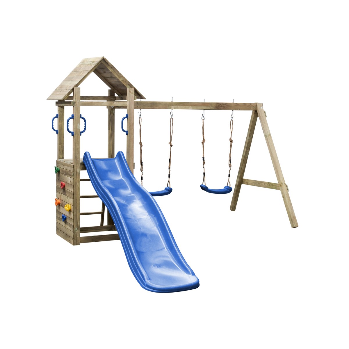 Spielturm MIA mit Doppelschaukel kdi grün