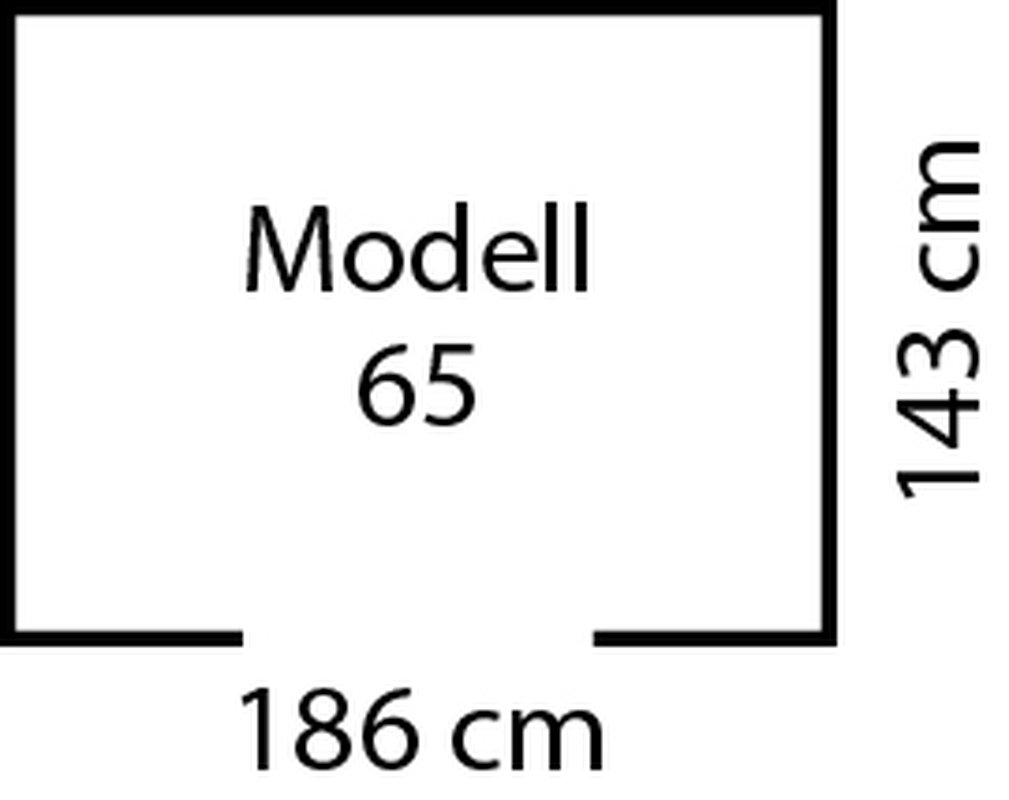 Metallgerätehaus Düsseldorf EN65G, schiefer/graphit 194 x 151 cm