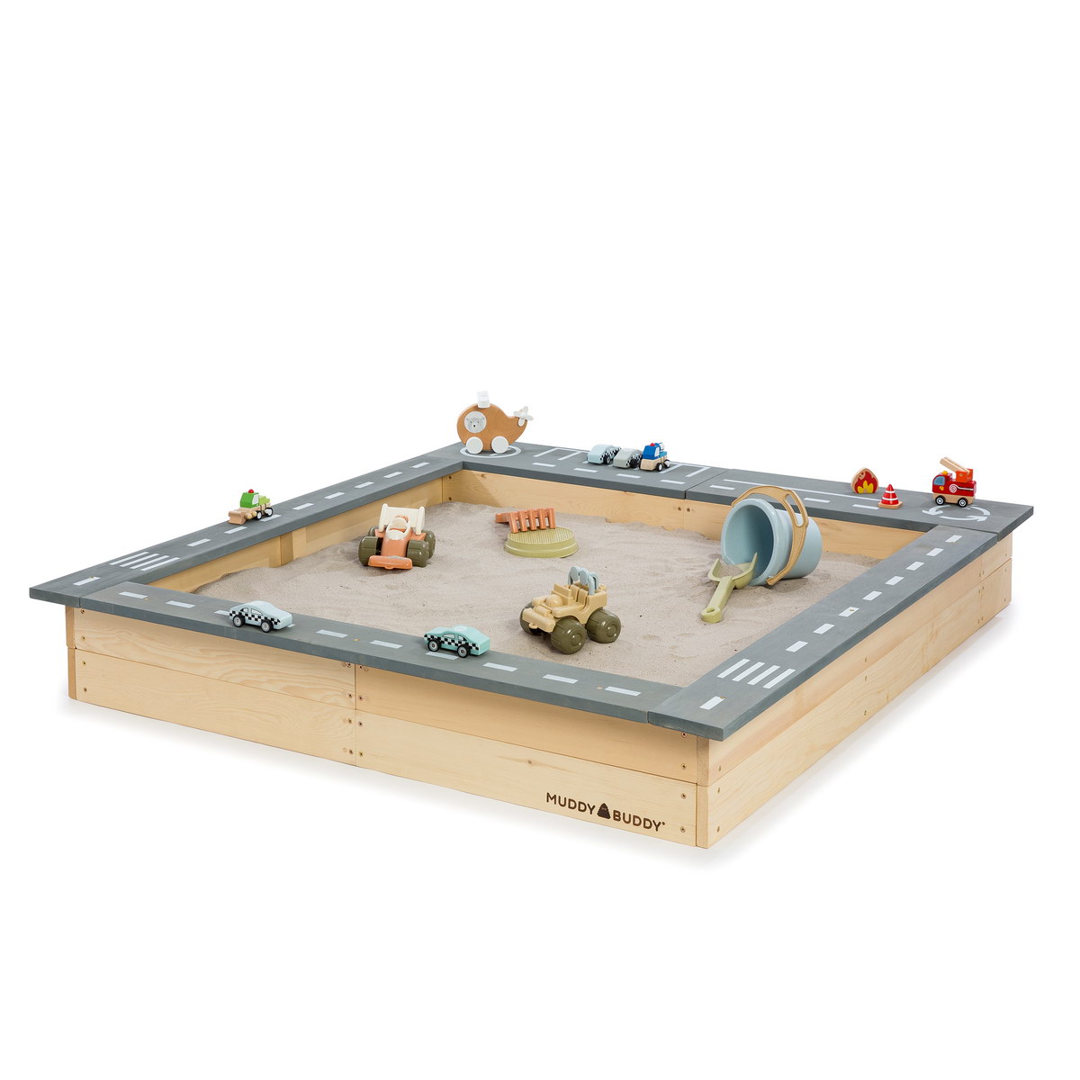  MUDDY BUDDY® Holz-Sandkasten Highway Hero