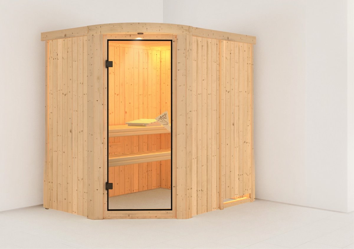 Karibu Sauna Lavea - 151x196 cm, 68 mm Rundbogensauna