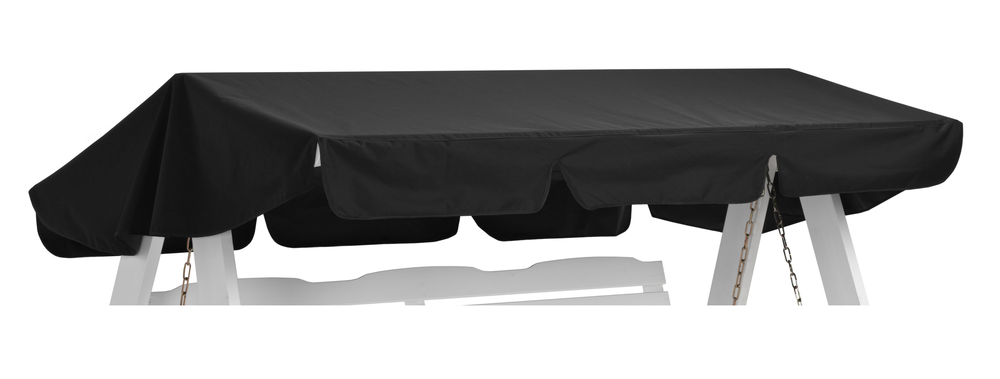 Dach für Hollywoodschaukel, Himmel / Sonnendach 191 x 132 cm schwarz, Polyester