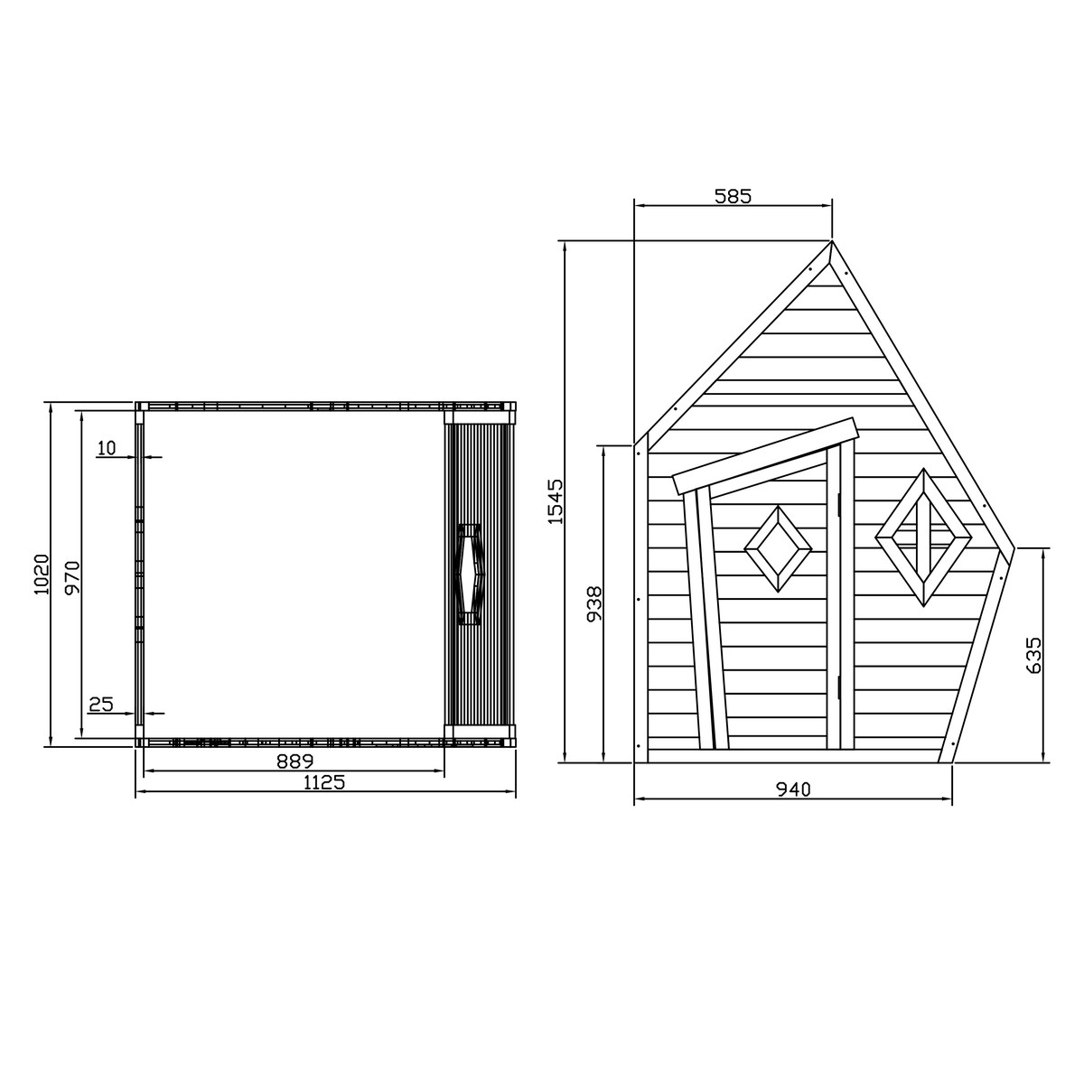 Kinderspielhaus Cabin von AXI, FSC-Holz